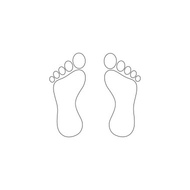 ayak. basit düz vektör simge tasarlamak. Anahat satırı simgesi - düzenlenebilir kontur