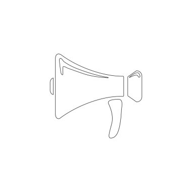 hoparlör. basit düz vektör simge tasarlamak. Anahat satırı simgesi - düzenlenebilir kontur