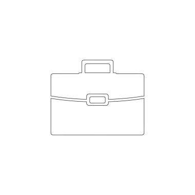 evrak çantası. basit düz vektör simge tasarlamak. Anahat satırı simgesi - düzenlenebilir kontur