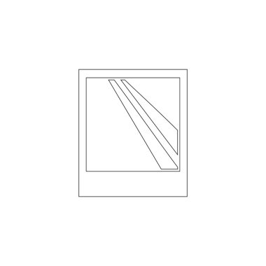 Pencere. basit düz vektör simge tasarlamak. Anahat satırı simgesi - düzenlenebilir kontur