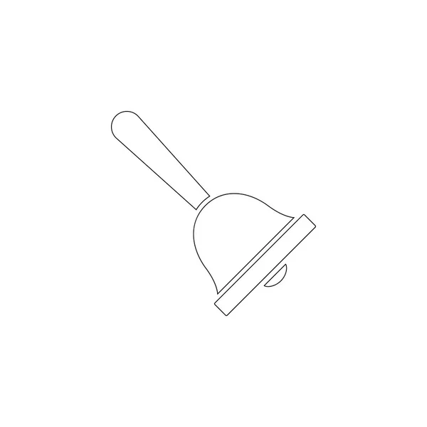 Белл Простая Иллюстрация Значка Плоского Вектора Символ Контура Редактируемый Штрих — стоковый вектор
