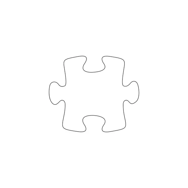 Puzzle Illustration Simple Icône Vectorielle Plate Symbole Ligne Contour Course — Image vectorielle