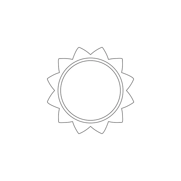 Ήλιος Απλή Επίπεδη Διανυσματικά Εικονογράφηση Εικόνα Γραμμή Σύμβολο Διάρθρωσης Επεξεργάσιμο — Διανυσματικό Αρχείο