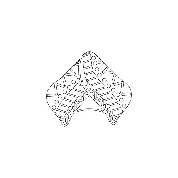 Хустку Проста Плоска Векторна Іконка Символ Контурного Рядка Змінений Хід — стоковий вектор