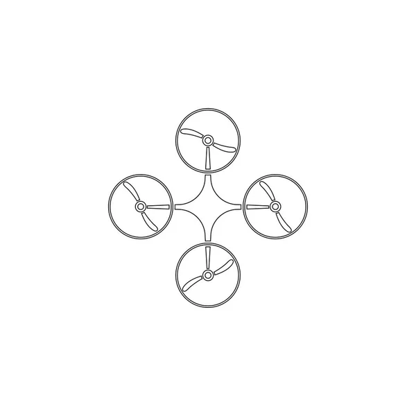 Drone Simple Flat Vector Icon Illustration Outline Line Symbol Editable — Stock Vector