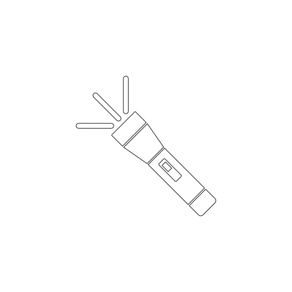 Taschenlampe Einfache Darstellung Des Flachen Vektorsymbols Umrisssymbol Editierbarer Strich — Stockvektor