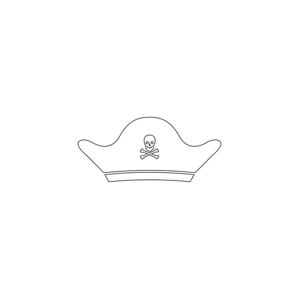 Gorra pirata. icono de vector plano — Archivo Imágenes Vectoriales