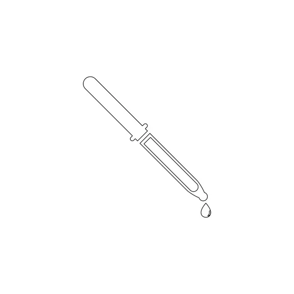 Dropper pipette. flat vector icon — Stock Vector