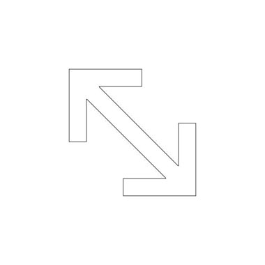 Ok öğesini genişletin. düz vektör simgesi