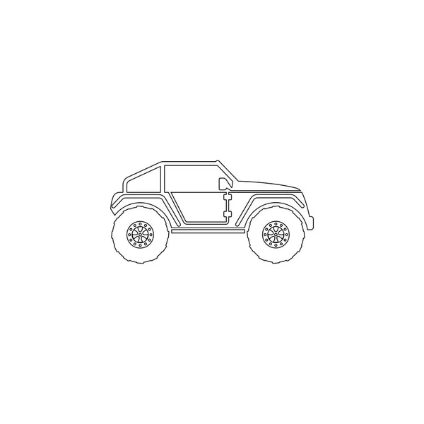 Buggy car. flat vector icon — Stock Vector