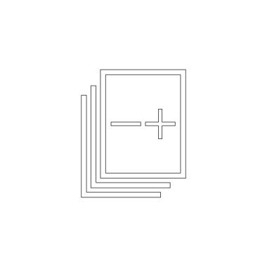 kağıt yığını. düz vektör simgesi