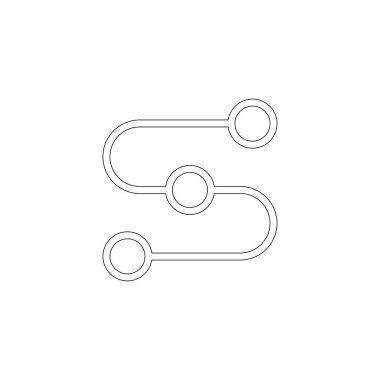 Rota konumu. düz vektör simgesi