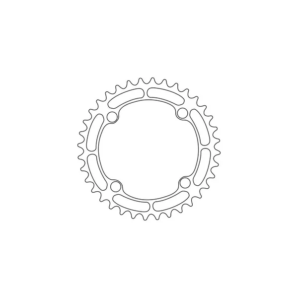 Encadenamiento de bicicletas. Engranaje. icono de vector plano — Archivo Imágenes Vectoriales