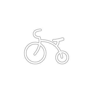 Çocuklar tricycle. düz vektör simgesi