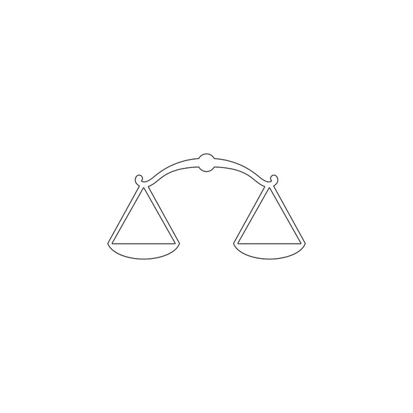 Escalas de Justicia. icono de vector plano — Vector de stock