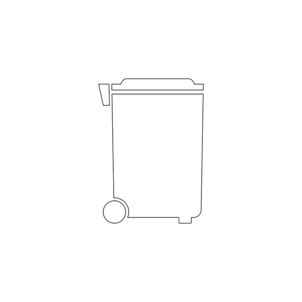 Müllcontainer. flaches Vektorsymbol — Stockvektor