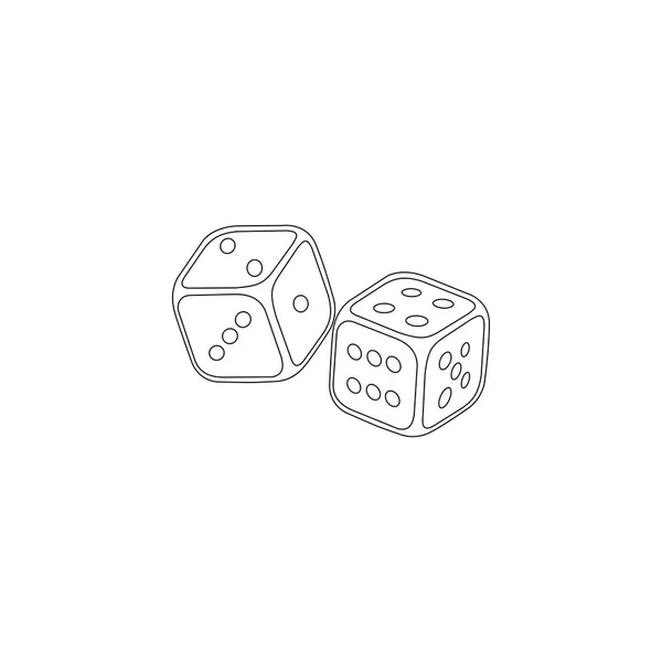 Dices. flat vector icon — Stock Vector