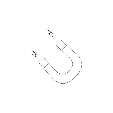 Mıknatıs. düz vektör simgesi