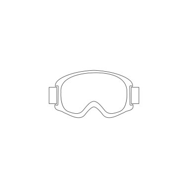 Kayak maskesi. düz vektör simgesi