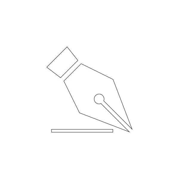 Plume de stylo plume. icône vectorielle plate — Image vectorielle