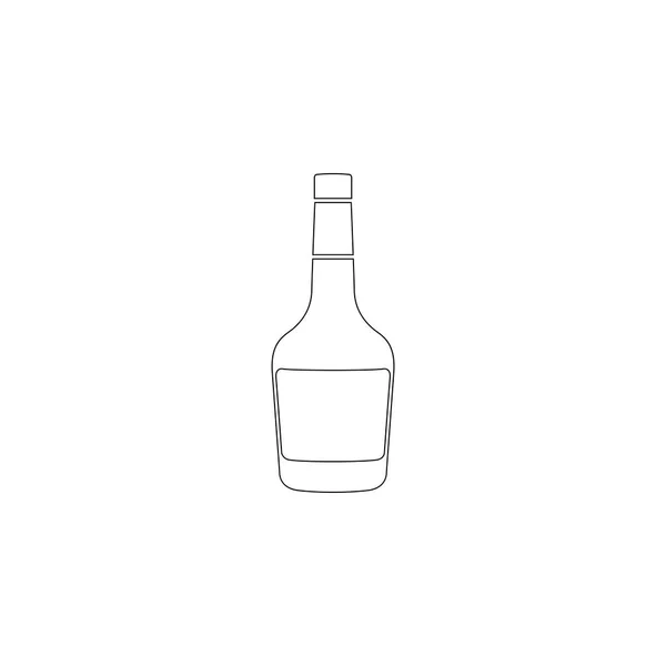 威士忌酒瓶平面矢量图标 — 图库矢量图片