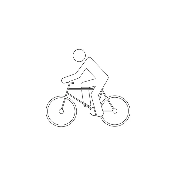 Cyclist. flat vector icon — Stock Vector