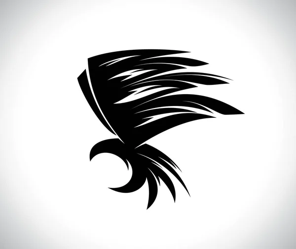 Flying Eagle Bird Tattoo Tribal Style — Stock Vector