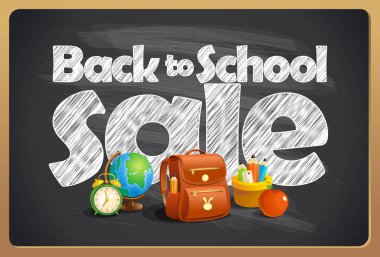 Geri okul Satılık blackboard tebeşir tasarım konsepti için