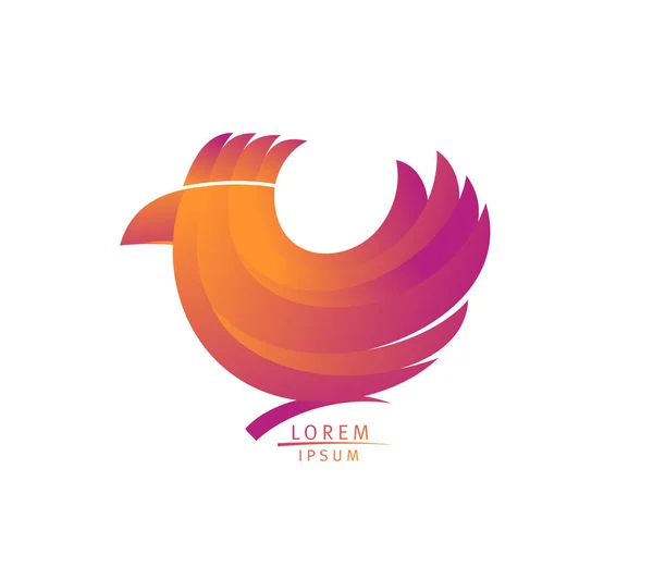 Concepto Diseño Logotipo Gallina Pájaro Símbolo Comercial Con Pájaro Identidad — Archivo Imágenes Vectoriales