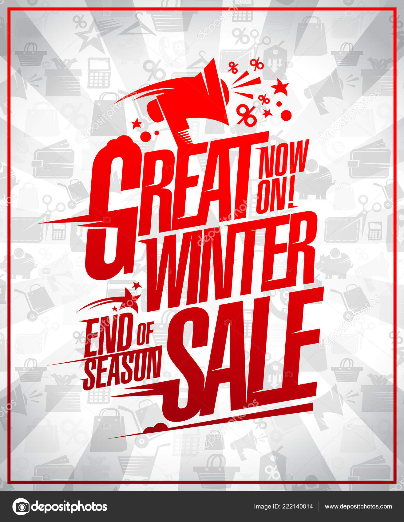 Great Winter Sale Poster Concept End Season Clearance Stock Vector by  ©slena 222140014
