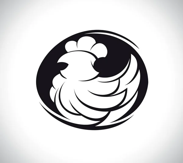 Tavuk Siluet Vektör Logo Kavramı — Stok Vektör