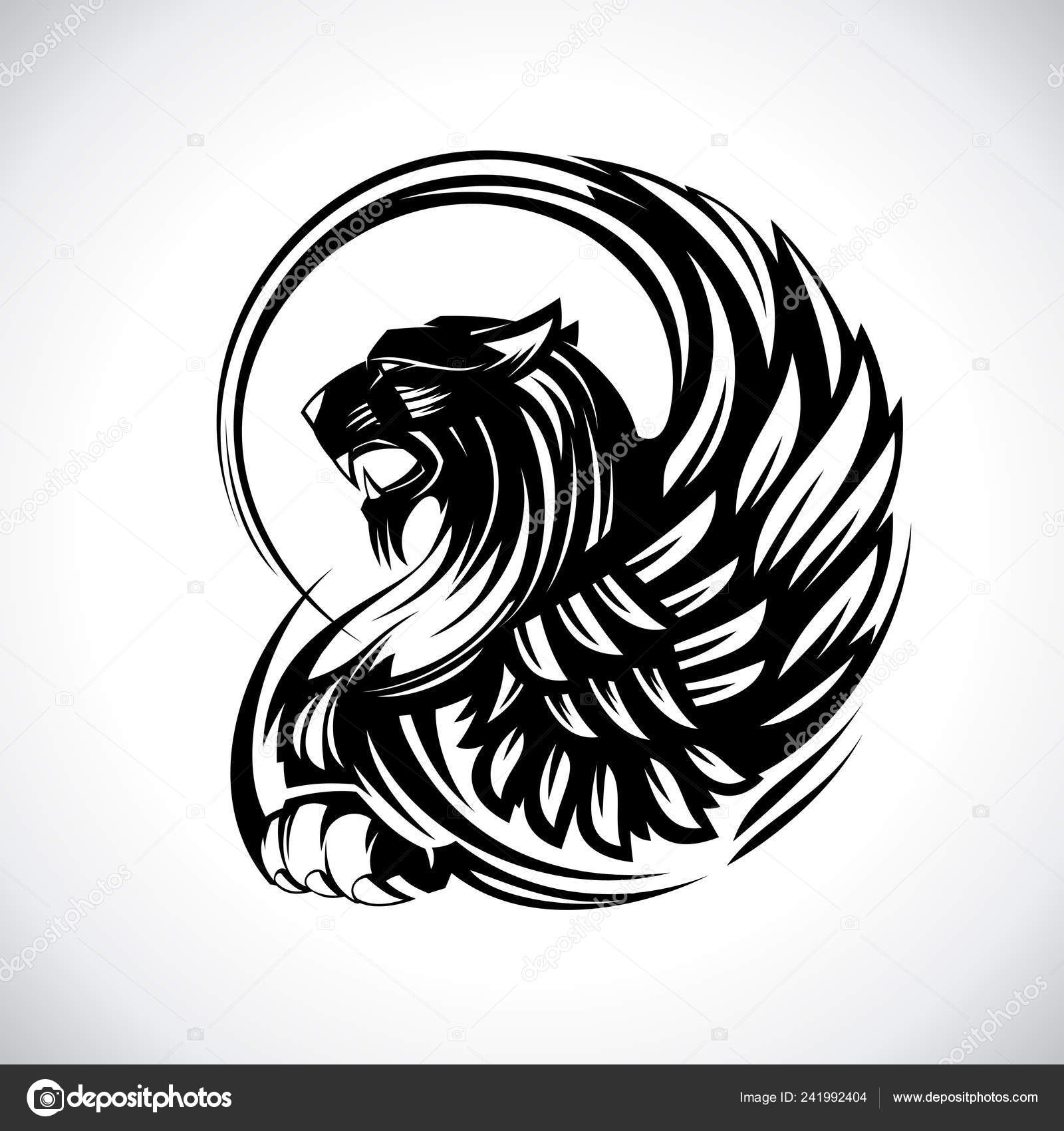 Beautiful Tribal Griffin Tattoo Design By SoulhavenNZ