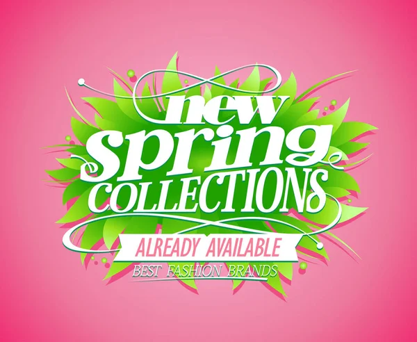 New Spring Collections Banner Concept — Stock Vector