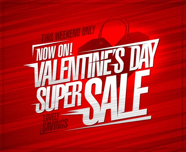 San Valentino Concetto Poster Super Vendita Bel Risparmio Solo Questo — Vettoriale Stock