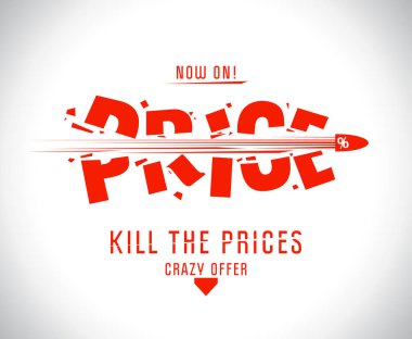 Kill the prices design clipart