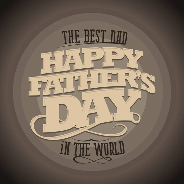 Mutlu Babalar günü tipografik kartı. — Stok Vektör