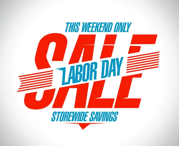Risparmio in tutto il negozio del giorno del lavoro . — Vettoriale Stock
