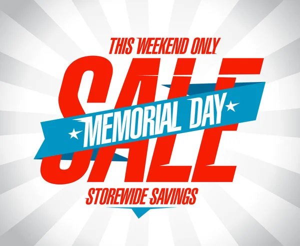 Memorial day verkoop. — Stockvector