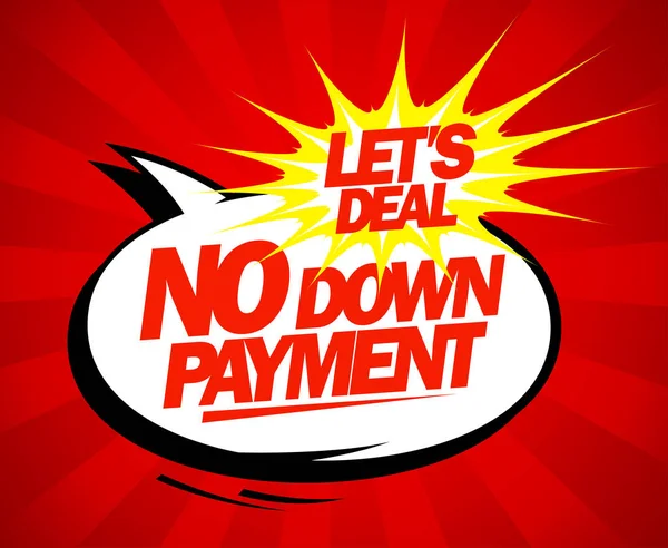 No down payment design. — Stock Vector