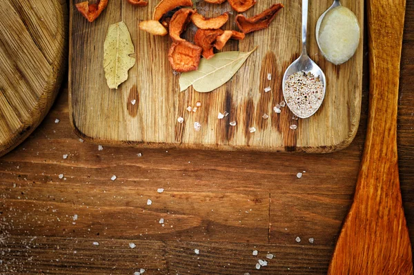 Fondo de cocina de madera auténtica — Foto de Stock