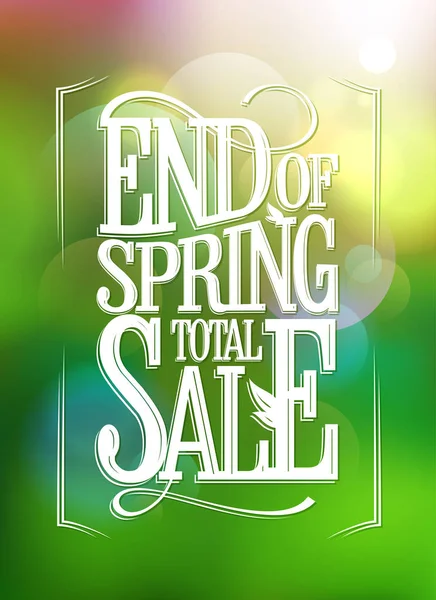 End of spring sale banner — Stock Vector