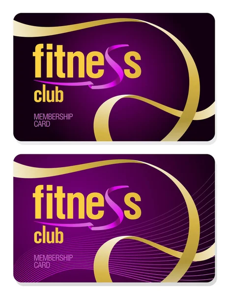 Členské karty fitness klubu — Stockový vektor