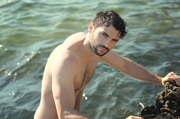 Young man topless portrait — Stock Photo, Image