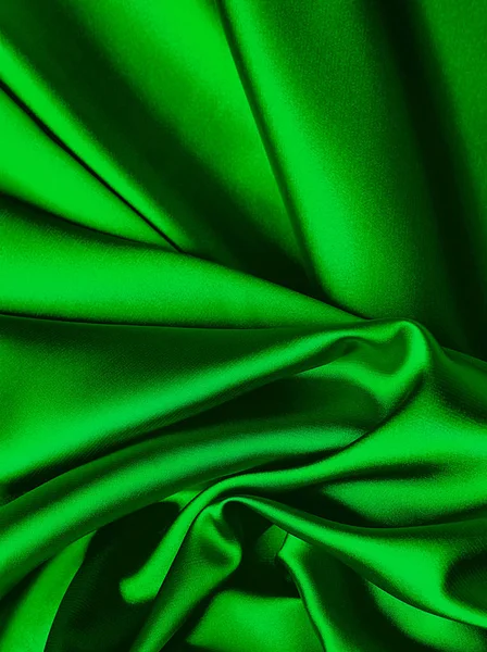 Grönt silke bakgrund. — Stockfoto