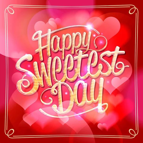 Happy Sweest Day Card Vektor Design Konzept — Stockvektor