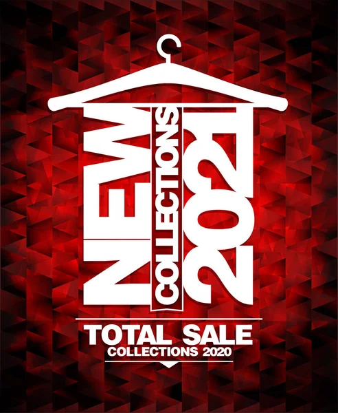 Nya Kollektioner 2021 Mode Affisch Mockup Total Försäljning Samlingar 2020 — Stock vektor