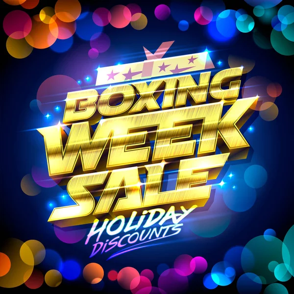 Boxing Week 현수막 포스터 디자인 — 스톡 벡터