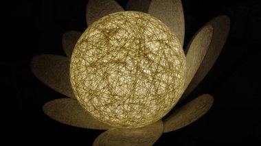 Parlak parlayan beyaz yuvarlak lamba çiçek