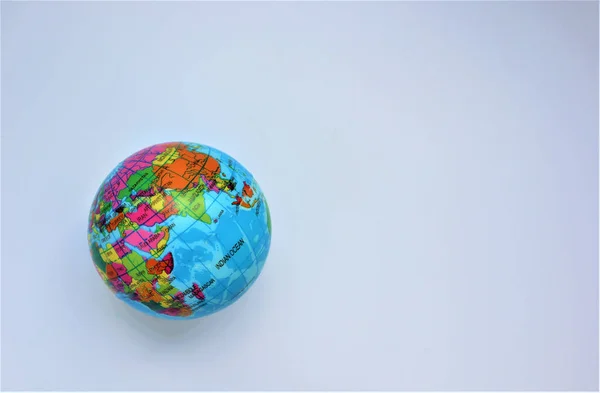 mock earth globe, worldwide on white background