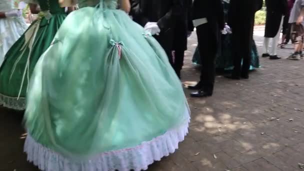 Catania Sicília Itália Junho 2019 Danças Trajes Século Xviii — Vídeo de Stock